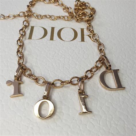 dior flower necklace|dior letters necklace value.